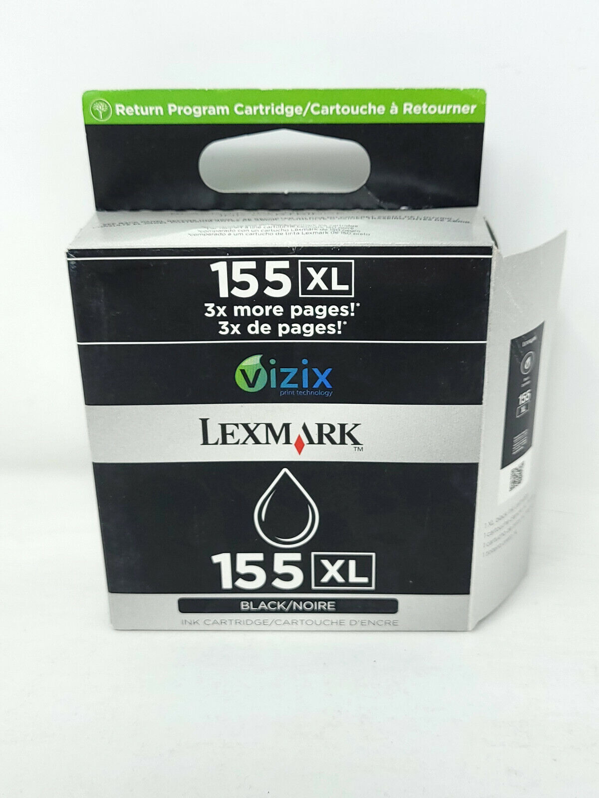 GENUINE LEXMARK 155XL Black High Yield Ink Cartridge - Cart sealed - Open Box