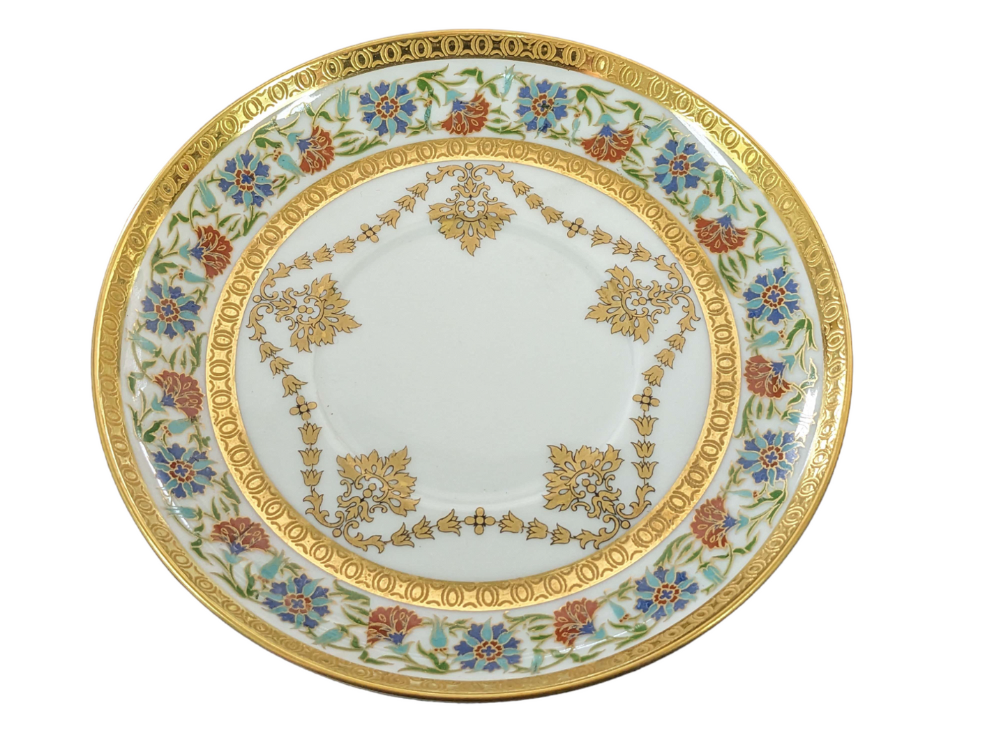 Detailed Myott "Chelsea bird" 12 plate set-2 bonus tea cup plates-1 Broken plate