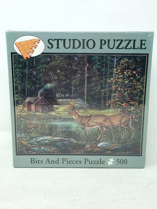 Carolyn Mock - Twilight Sighting 500 Piece Puzzle New - Bits and Pieces - Deer