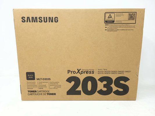 Genuine OEM Samsung MLT-D203S 203S Black Toner Cartridge fM3310 M3320 Sealed