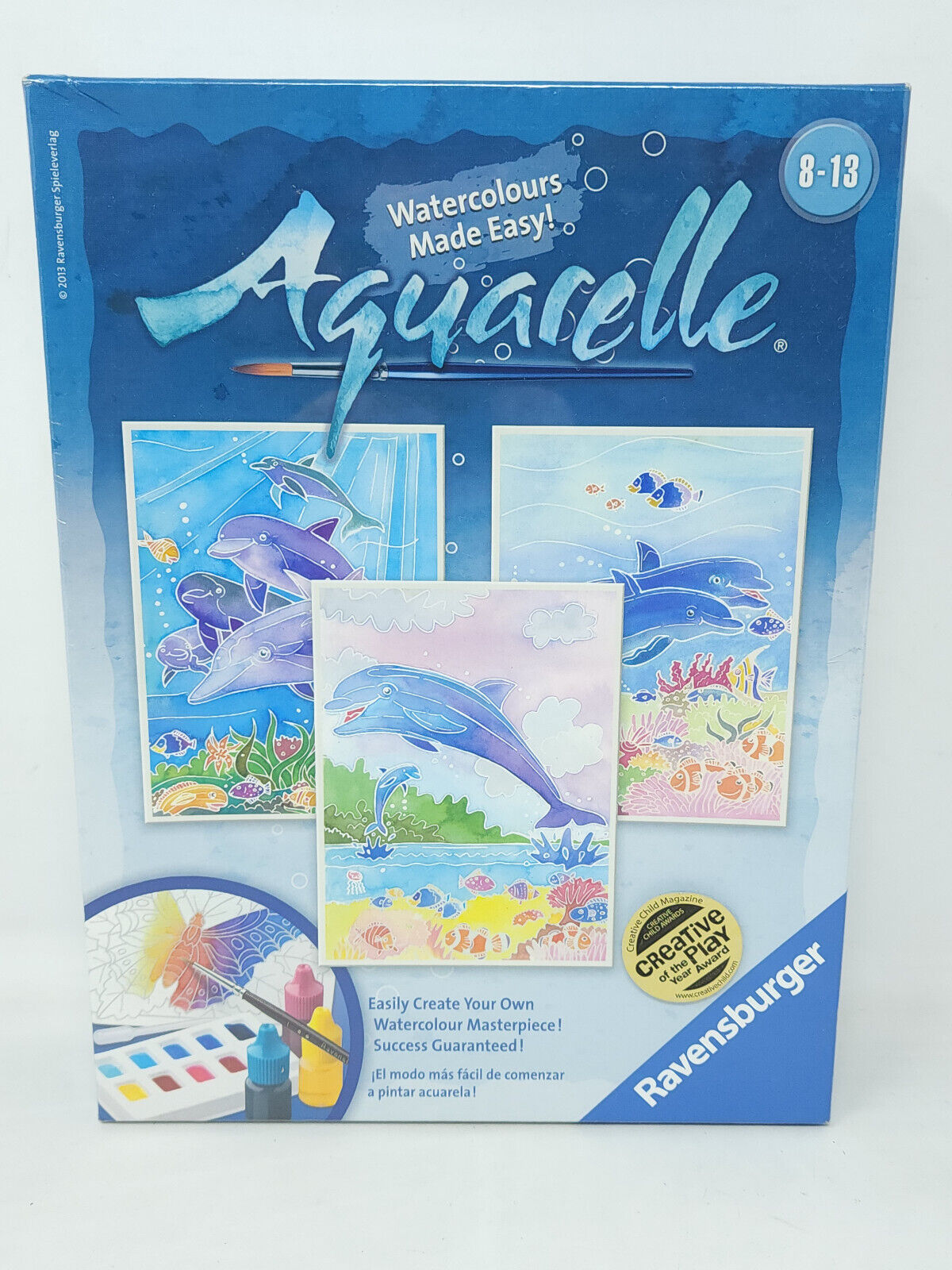Ravensburger Aquarelle Watercolors Made Easy Set Dolphins  - Brand NEW Sealed