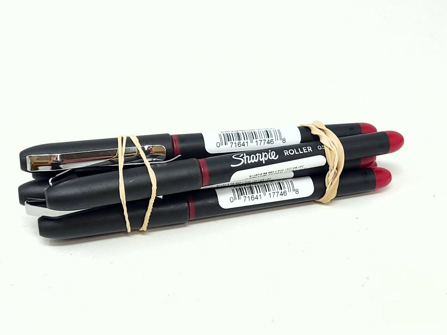 5 Pack; Sharpie Roller Red Ink, Needle Point 0.5mm - NEW