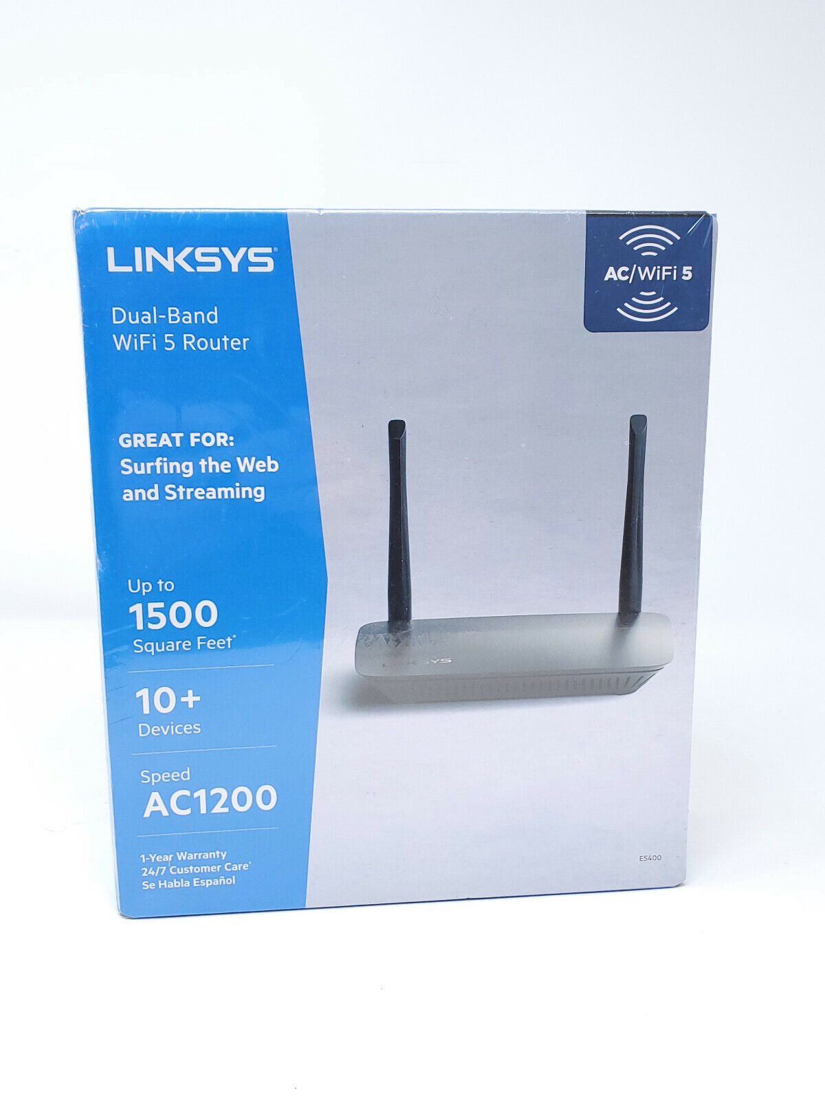 Linksys WiFi Router Dual-Band AC1200 (WiFi 5) - E5400 - New in Box