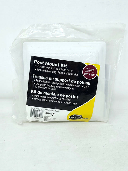 Barrette Outdoor Living 2-1/2" Aluminum Post Trim Base WHITE 73013177  - NEW