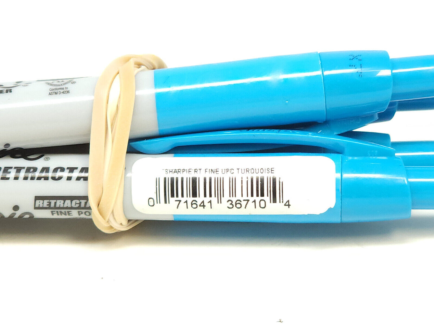 4x 36710 Sharpie Retractable Permanent Marker, Turquoise Ink, Fine Pt - NEW