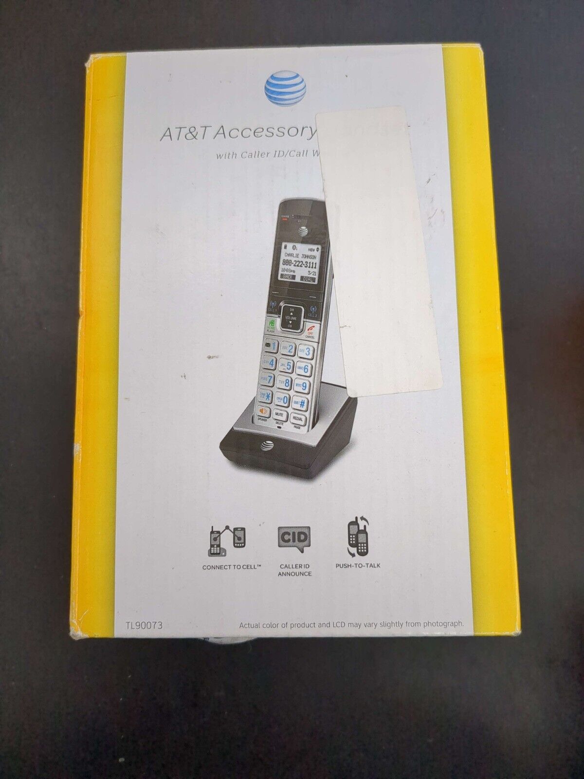 AT&T TL90073 Accessory Cordless Handset Silver/Black Missing AC adapter