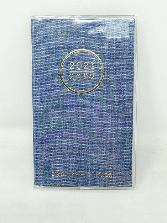 2021-2022 Pocket Planner Monthly Calendar "Chambray"  6.75x3.75" - NEW