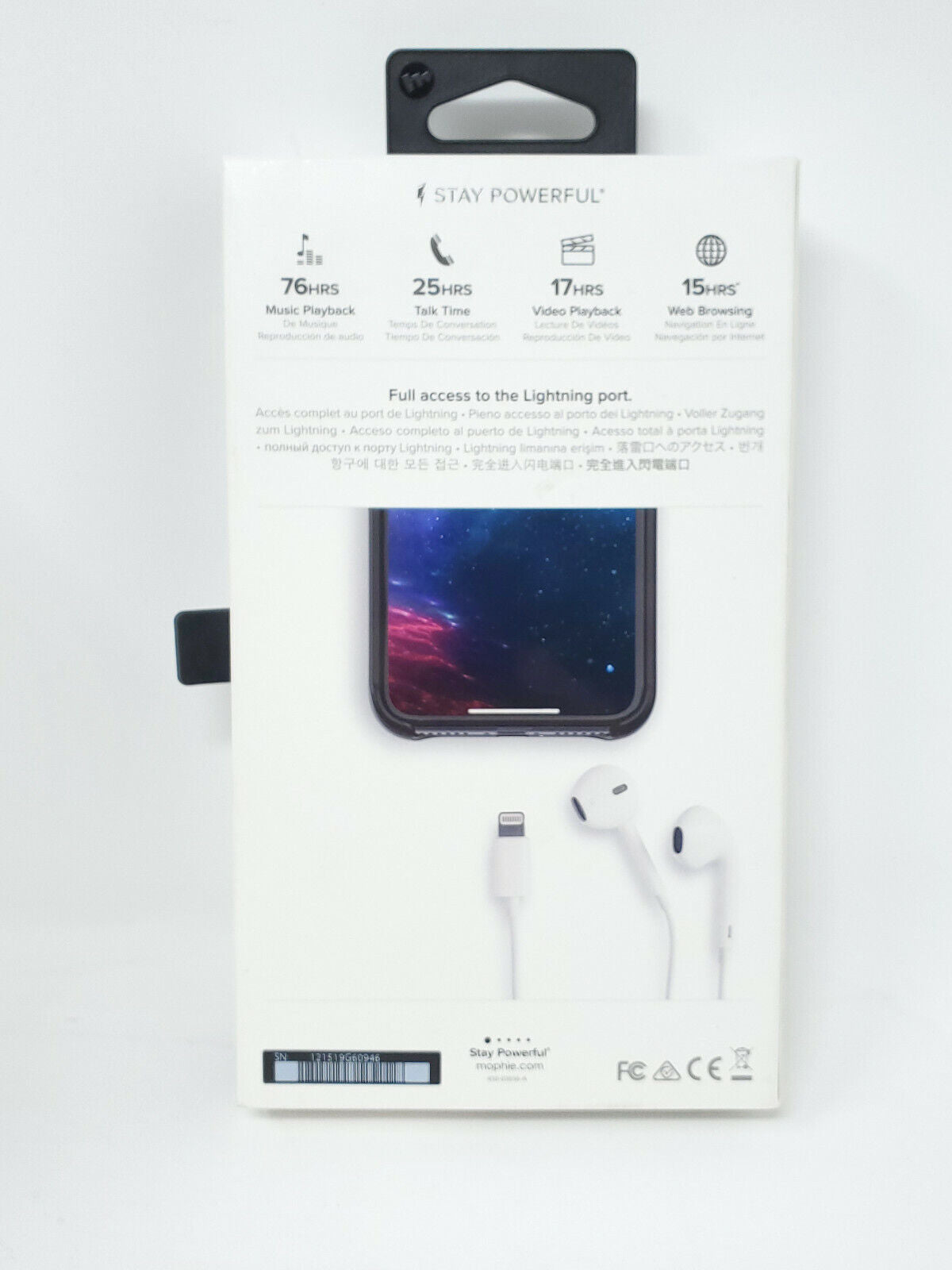 Mophie Juice Pack Access Battery Case for iPhone X / Xs - Black (401002827) -NEW