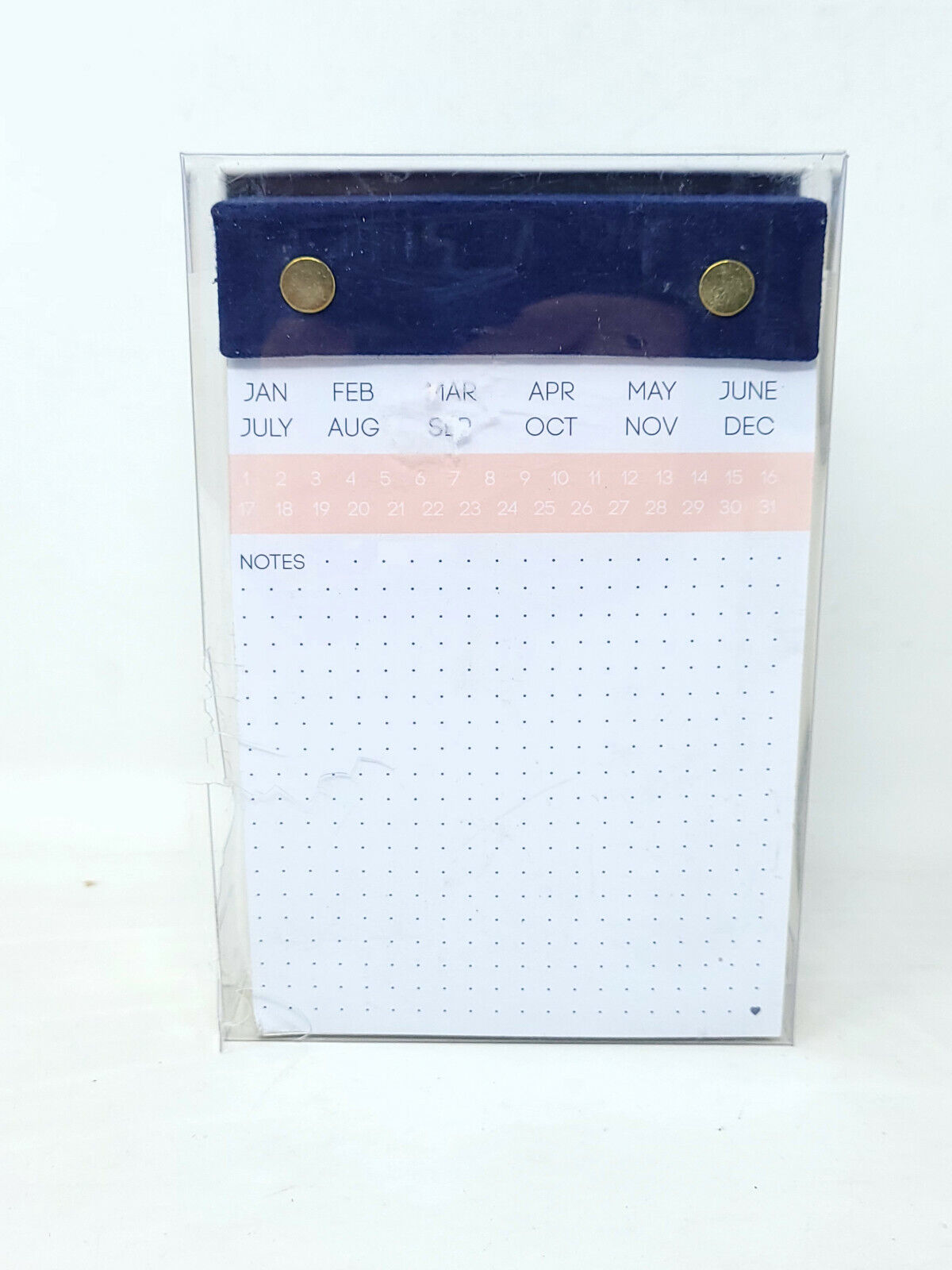 See Jane Work Desktop Calendar Navy 300 Gold Lined Sheets - New worn packaging