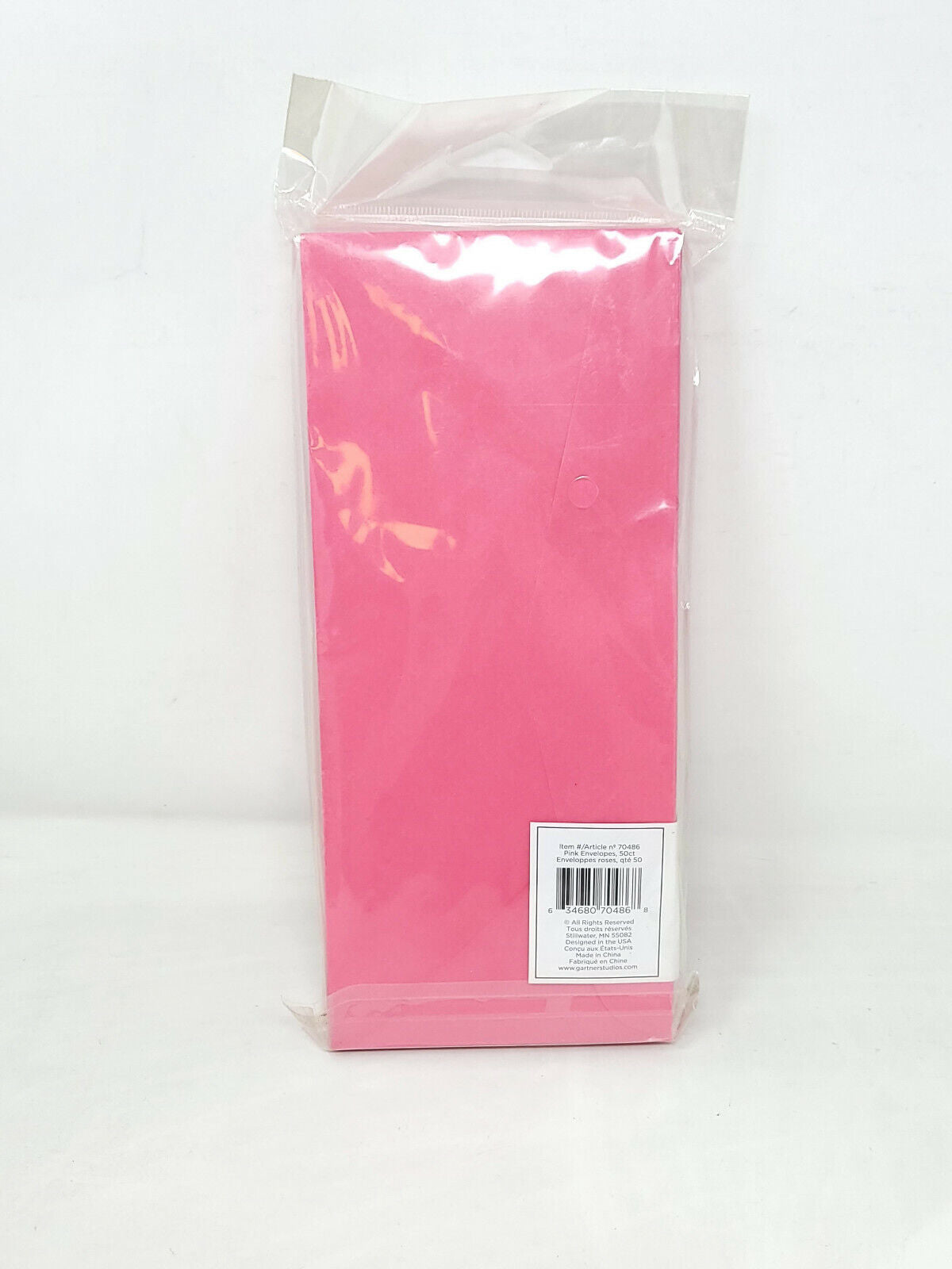 Gartner Studio 50 Envelopes Pink - 4.25 x 9.25 inches - NEW