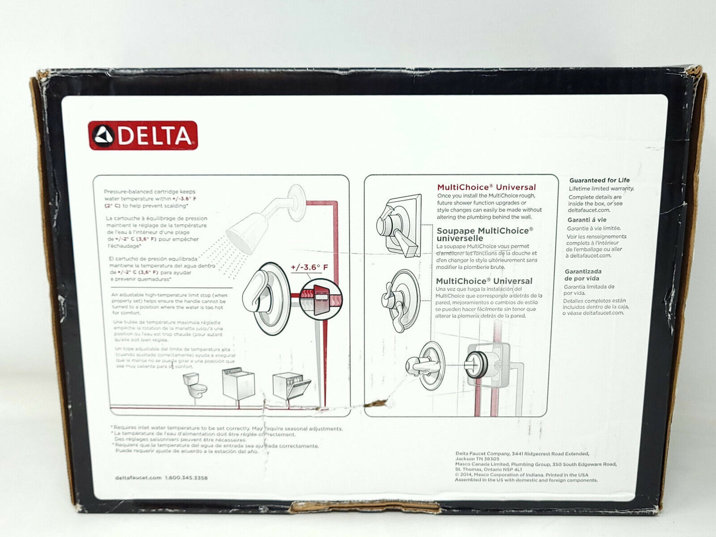 Delta 144938DC-SS-120 Lahara 2-in-1 Single-Handle 4-Spray - OPEN BOX - READ