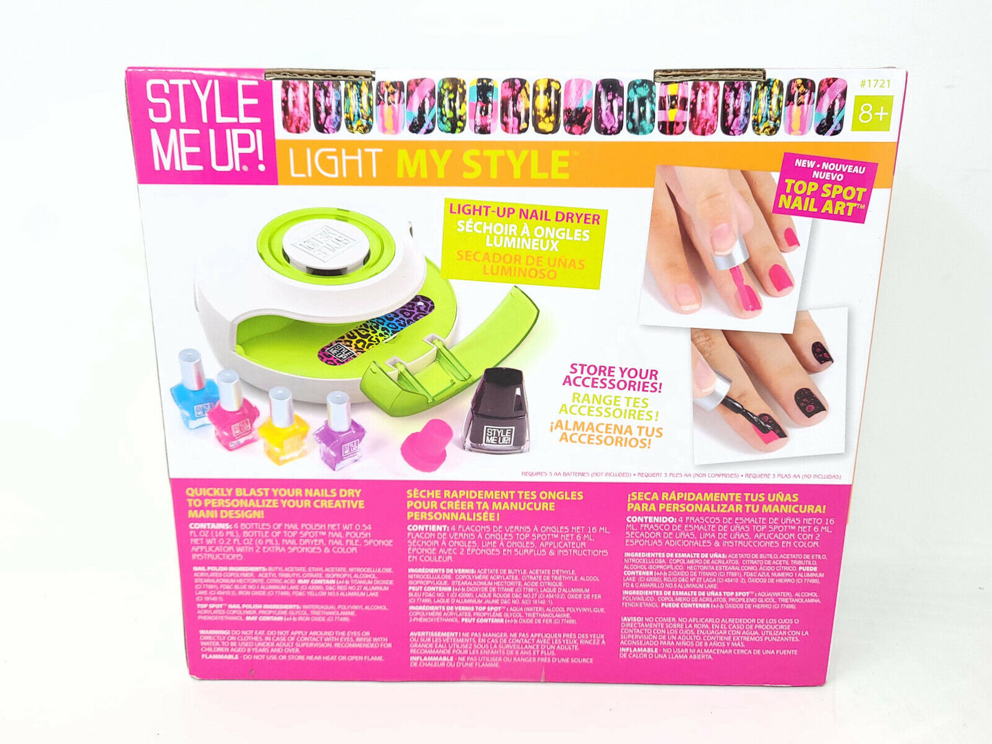 Style Me Up Light My Style - Nail Set With Light Up Nail Set - NEW IN BOX