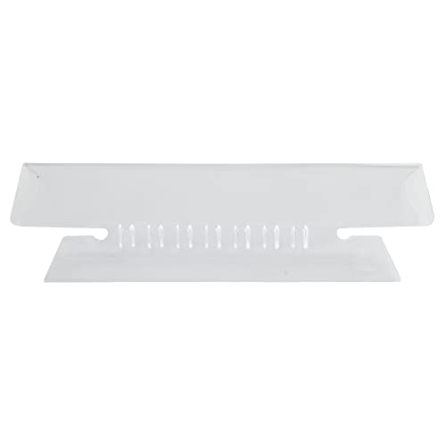 OfficeMax Plastic Tabs, Clear, 3-1/2", 1/3 Cut, 25/pk