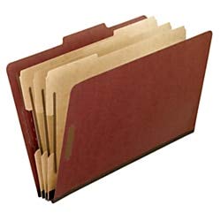 Pendaflex Classification Folders, Legal Size, 65% Recycled, Brick Red, Pack of 5