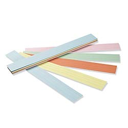 Pacon Kaleidoscope Tag Sentence Strips, 1 1/2" Ruled, Assorted, Pack of 100