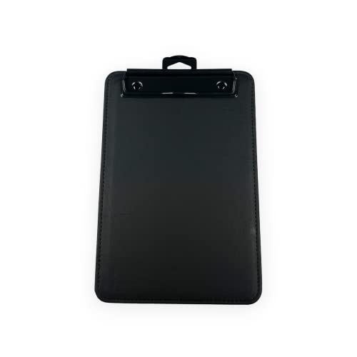 Office Depot Compact Soft Touch Clipboard, 6" x 9", Elegant Black