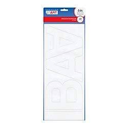 Creative Start Vinyl Peel & Stick Letters, C & N, 6", Helvetica, White