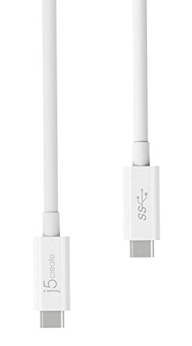 j5create USB Type C to USB Type C Charging and Data Transfer Cable 2.3ft | Supports Power Delivery 100W and USB 3.1 Gen2 SuperSpeed+ 10Gbps, Suitable for Laptop, Tablet, Phone, Charger (JUCX01)