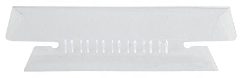 OfficeMax Plastic Tabs, Clear, 3-1/2", 1/3 Cut, 25/pk