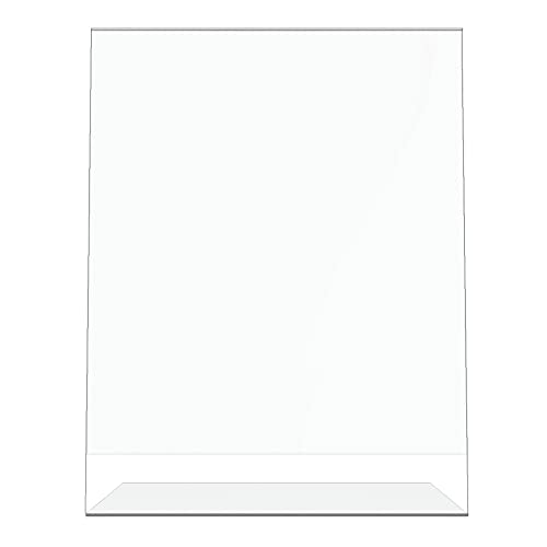 Office Depot Slanted Sign Holder, Vertical, 11in.H x 8 1/2in.W, Clear, 274457