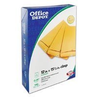 330960 Part# 330960 Clasp #110 Envelopes 12x15.5 Brown Kraft 100/Bx from Office Depot