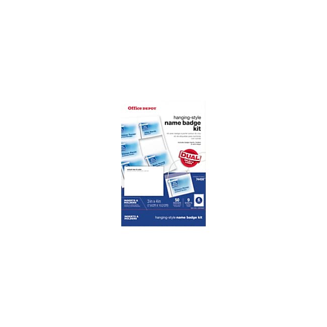 Office Depot® Brand Name Badge Kit, Pack of 50