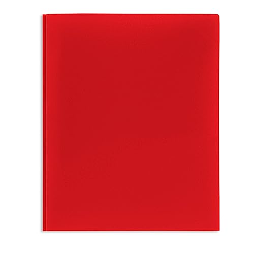 Office Depot® Brand School-Grade 3-Prong Poly Folder, Letter Size, Red