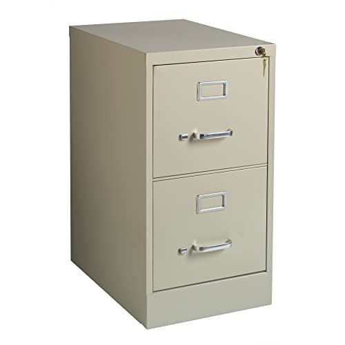 Realspace® 22" D 2-Drawer Vertical File Cabinet, Putty