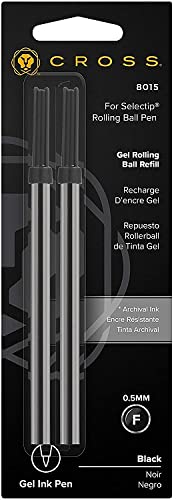 Cross Selectip Rollerball Pen Refill, Dual Pack, 0.5mm Fine Point