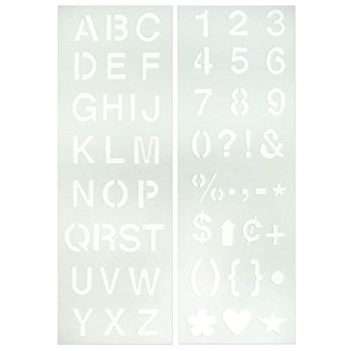 Cosco Stencil, Letters, Transparent Plastic, Helvetica (098166)