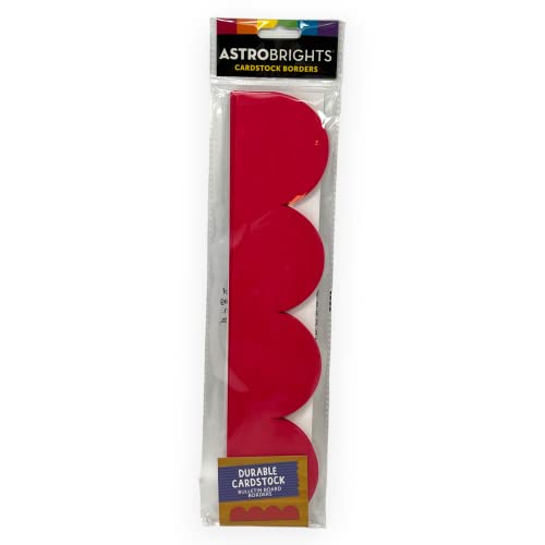 Astrobrights Bulletin Board Borders, 2" x 12", Pack of 20 Borders (Re-Entry Red)