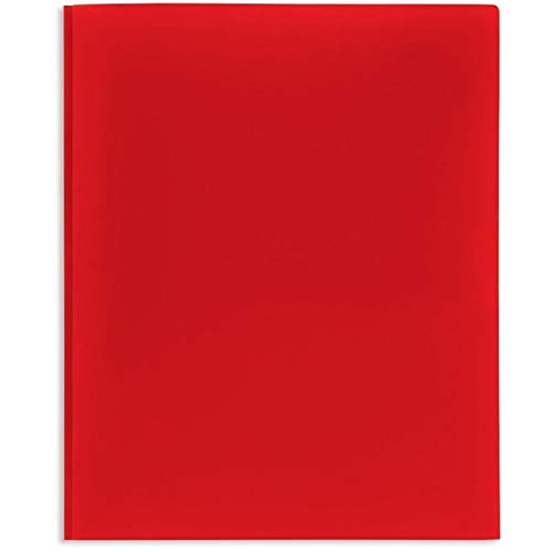Office Depot® Brand School-Grade 3-Prong Poly Folder, Letter Size, Red