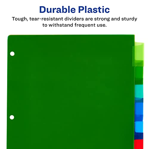 Avery Plastic 8 Tab Binder Dividers Insertable80