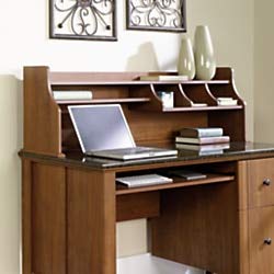 Sauder Appleton Hutch for Computer Desk, Sand Pear