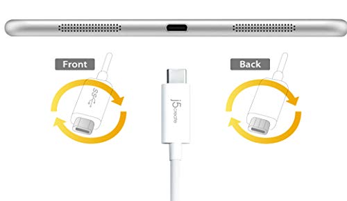 j5create USB Type C to USB Type C Charging and Data Transfer Cable 2.3ft | Supports Power Delivery 100W and USB 3.1 Gen2 SuperSpeed+ 10Gbps, Suitable for Laptop, Tablet, Phone, Charger (JUCX01)