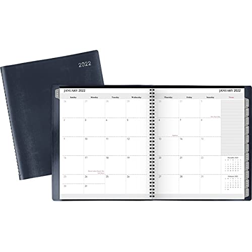 Office Depot® Brand 13-Month Monthly Planner, 9" x 11", Navy, January 2022 To January 2023, OD710717