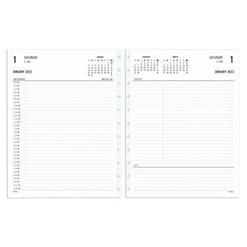 TUL® Discbound Daily Refill Pages, Letter Size, Fashion, 2 Pages Per Day, January To December 2022, TULLTFLR-2PGF