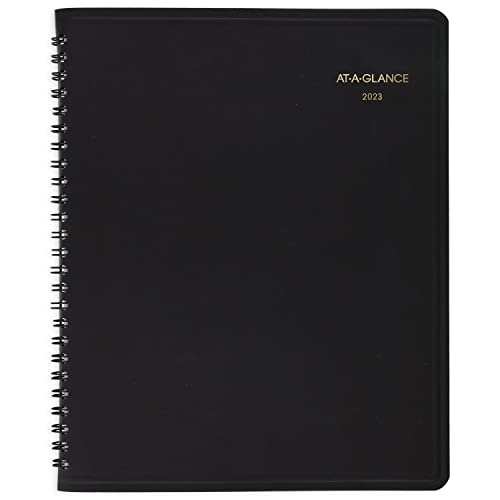 AT-A-GLANCE 2024 Monthly Planner, 7" x 8-3/4", Medium, Large Print, Black (70LP090524)