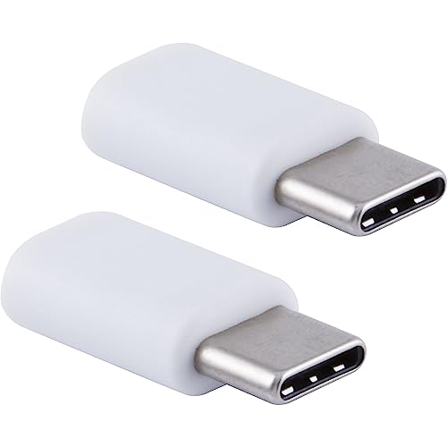 ATIVA® USB-C to Micro USB Connector Adapter, 2 Pack, White, 36491