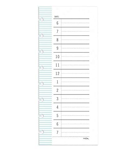 TUL Custom Note-Taking System Discbound Daily Schedule Pad, 3.5" x 8.5"