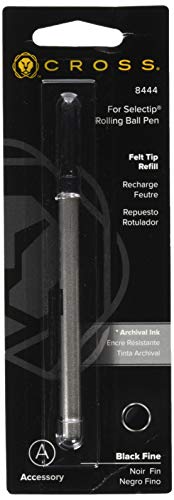 Cross Selectip Porous-Point Refill, Fine Black, 1 Per Card (8444)