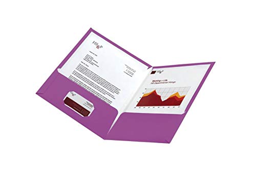 Office Depot Brand School-Grade 2-Pocket Folder, Letter Size, Purple