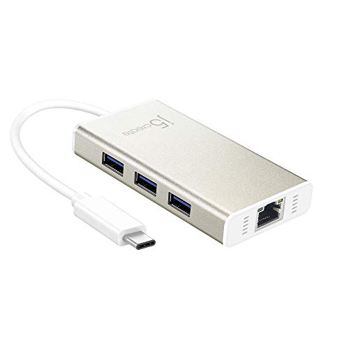 j5create USB Type-C Hub Adapter with Gigabit Ethernet and 3X USB 3.0 Ports