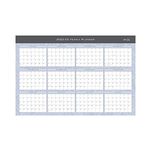 Blue Sky™ Laminated Academic/Regular Monthly Wall Calendar, 36" x 24", Passages, July 2022 to June 2023/January to Decem