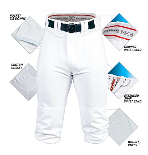 Rawlings PRO 150 Series Game/Practice Baseball Pant, Youth, Solid Color, Knicker