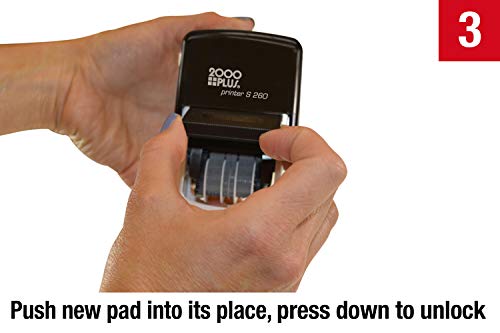 2000 Plus Economy Self-Inking Message Dater, FAXED, Paid, Received, Entered, 7/8" x 1-3/4" Impression, Red and Blue Ink (065005)