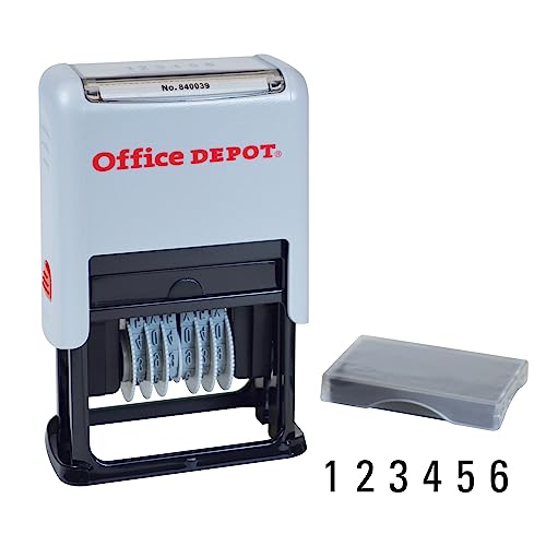 Office Depot Self-Inking Numberer, Black, 034210