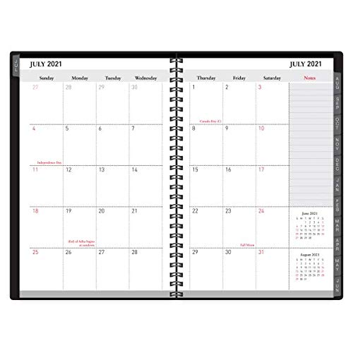 Office Depot® Brand Weekly/Monthly Academic Planner, 5" x 8", 30% Recycled, Black, July 2021 to August 2022