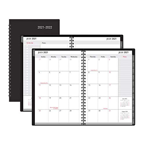 Office Depot® Brand Weekly/Monthly Academic Planner, 5" x 8", 30% Recycled, Black, July 2021 to August 2022