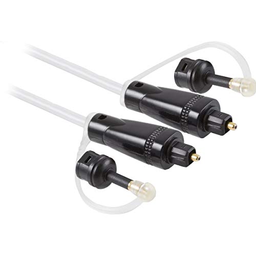 ATIVA Fiber Optic Toslink Digital Audio Cable, 6’, 26920